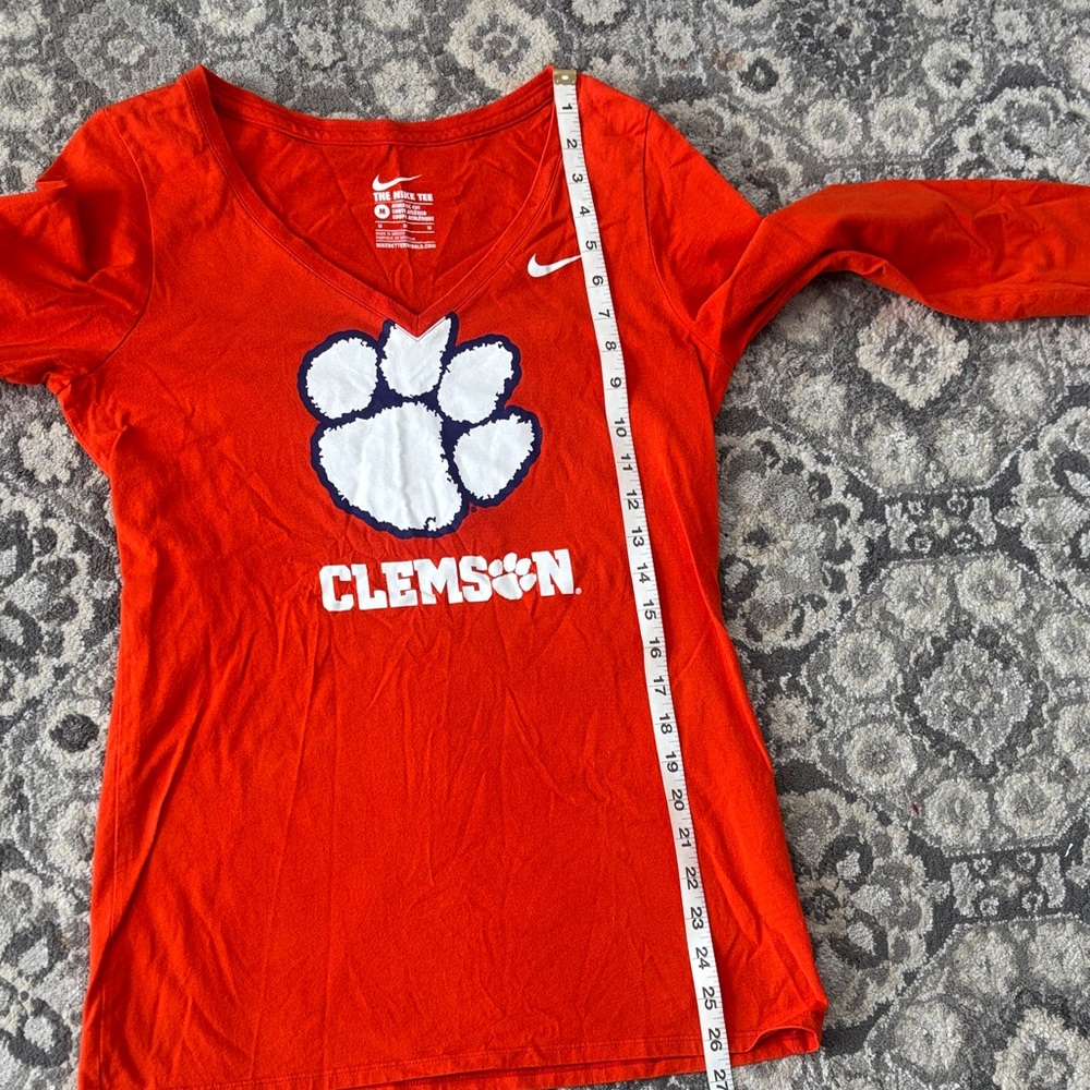 Worn Once Nike Athletic Fit Orange Clemson Long Sleeve Shirt - Picture 4 of 6